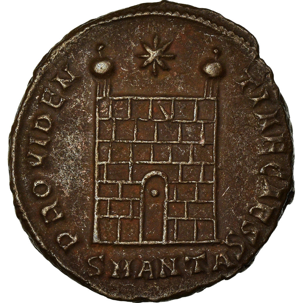 Coin, Constantine II, Nummus, 325-326, Antioch, AU(55-58), Copper, RIC:73