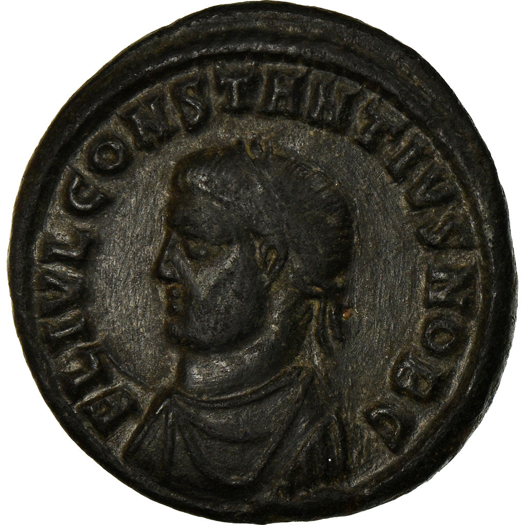 Coin, Constance II, Nummus, 325-326, Heraclea, AU(50-53), Copper, RIC:78