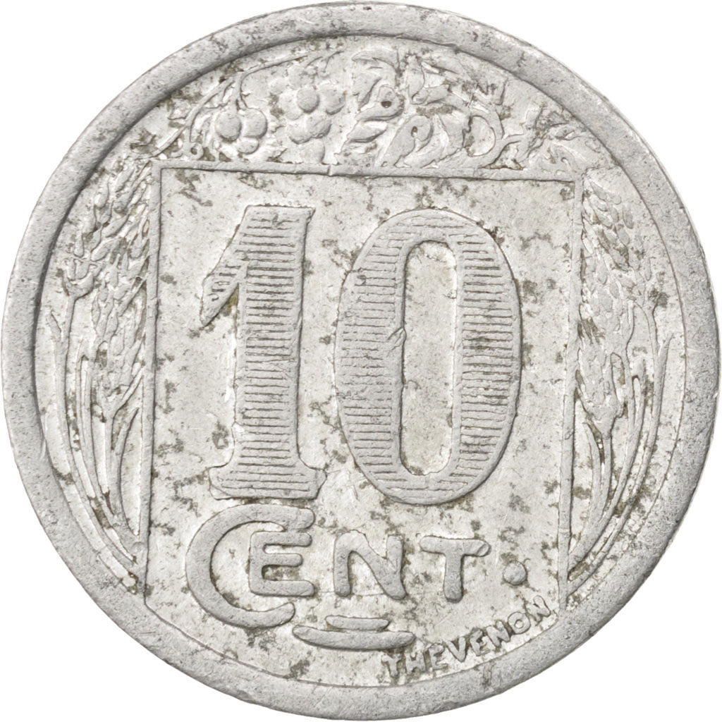 Algeria, 10 Centimes, 1922, VF(30-35), Aluminium, Elie #10.2, 1.54