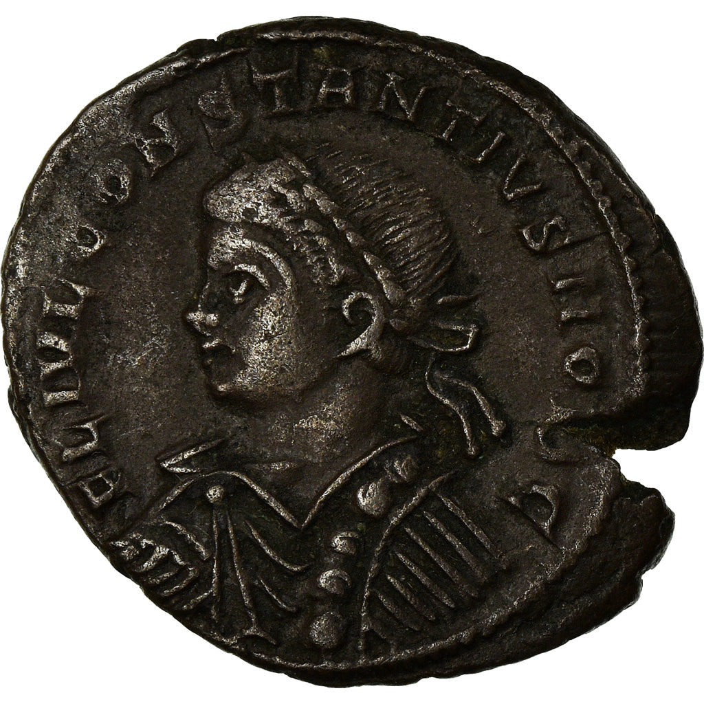 Munten, Constance II, Nummus, 326, Trier, ZF+, Koper, RIC:480