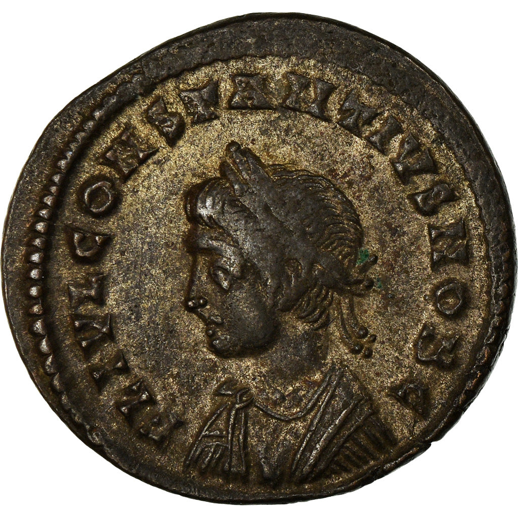 Coin, Constance II, Nummus, 325, Lyon, Rare, AU(55-58), Copper, RIC:232