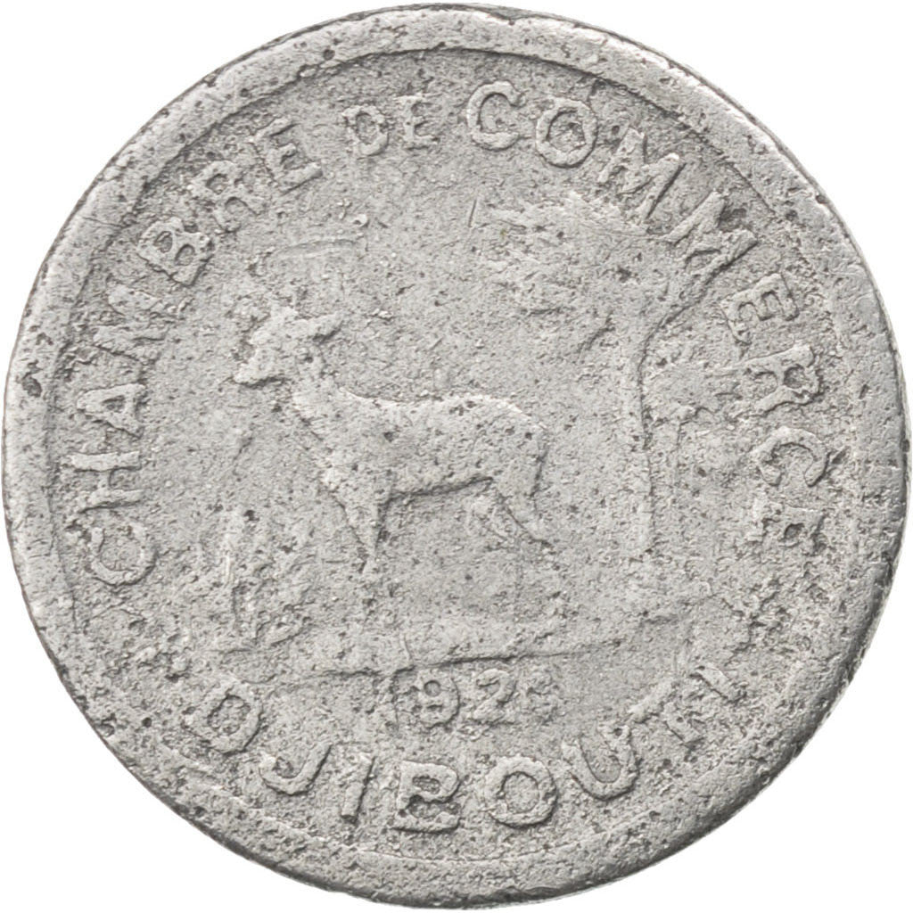 Coin, Djibouti, 5 Centimes, 1921, VF(20-25), Aluminium, Elie:10.5