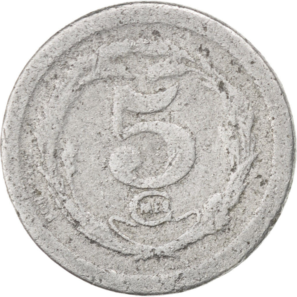 Coin, Djibouti, 5 Centimes, 1921, VF(20-25), Aluminium, Elie:10.5
