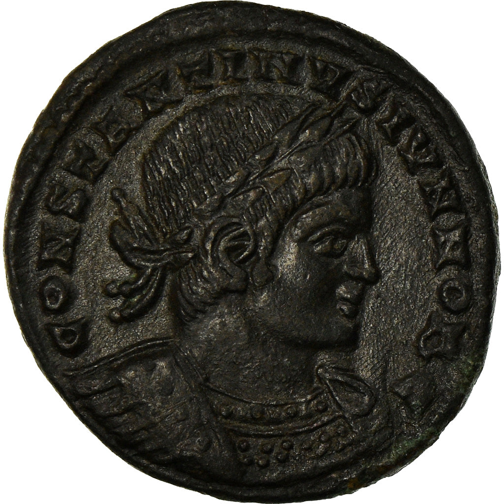 Coin, Constantine II, Nummus, 334-335, Lyon, AU(50-53), Copper