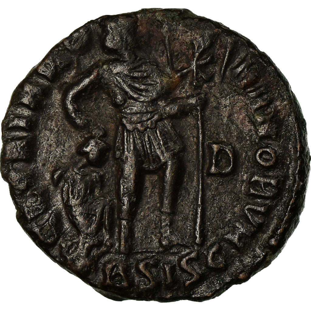 Coin, Gratian, Nummus, 367-375, Siscia, EF(40-45), Copper, RIC:14