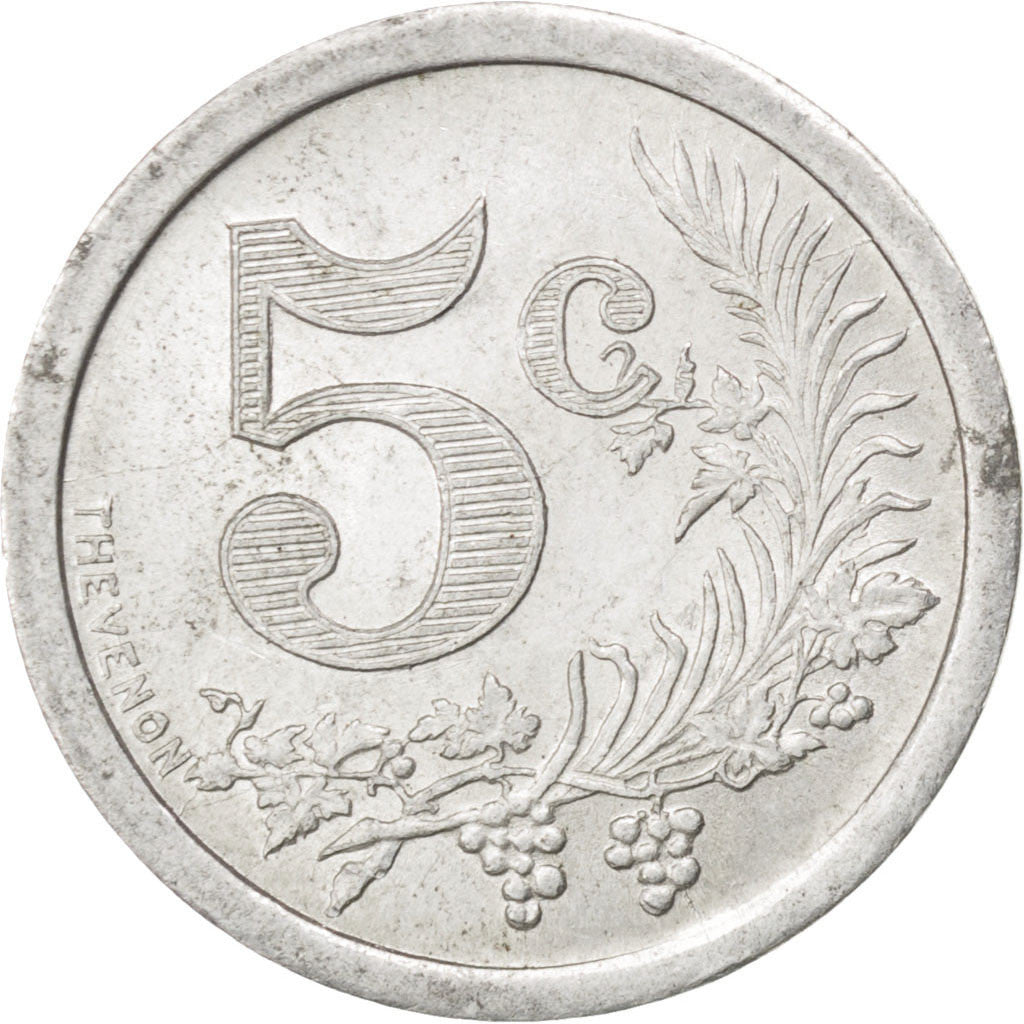 Coin, Algeria, 5 Centimes, 1921, AU(55-58), Aluminium, Elie:10.1