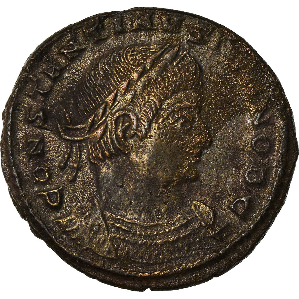Coin, Constantine II, Nummus, Trier, AU(50-53), Copper