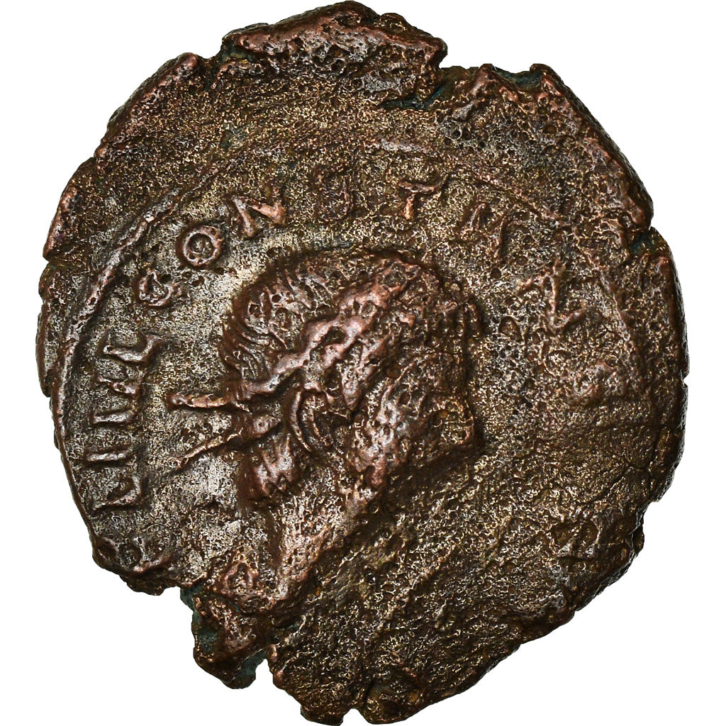 Münze, Constance II, Nummus, Trier, Double-strike, SS, Kupfer