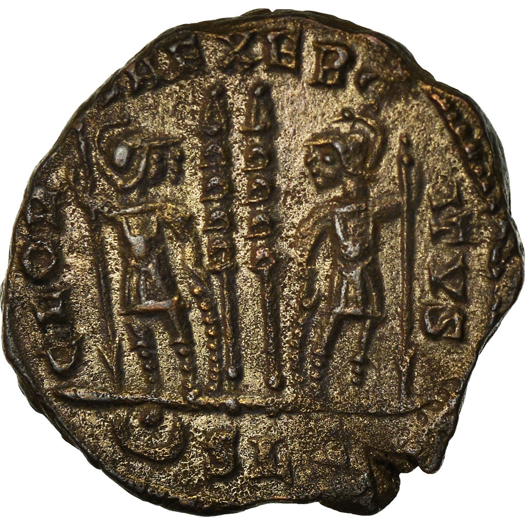 Coin, Constantine II, Nummus, Lyon, AU(50-53), Copper