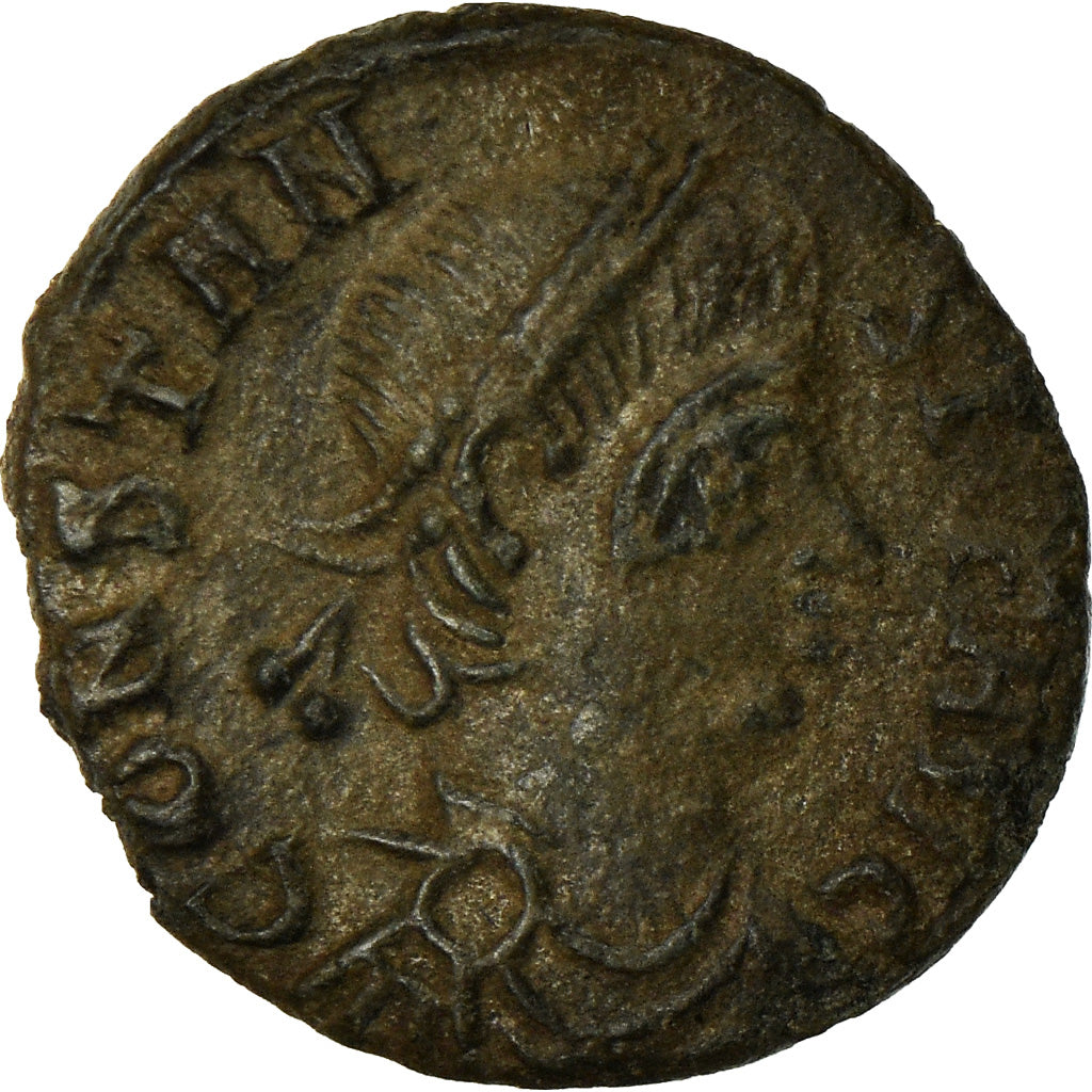 Moneta, Constans, Nummus, Trier, Imitation, BB+, Rame