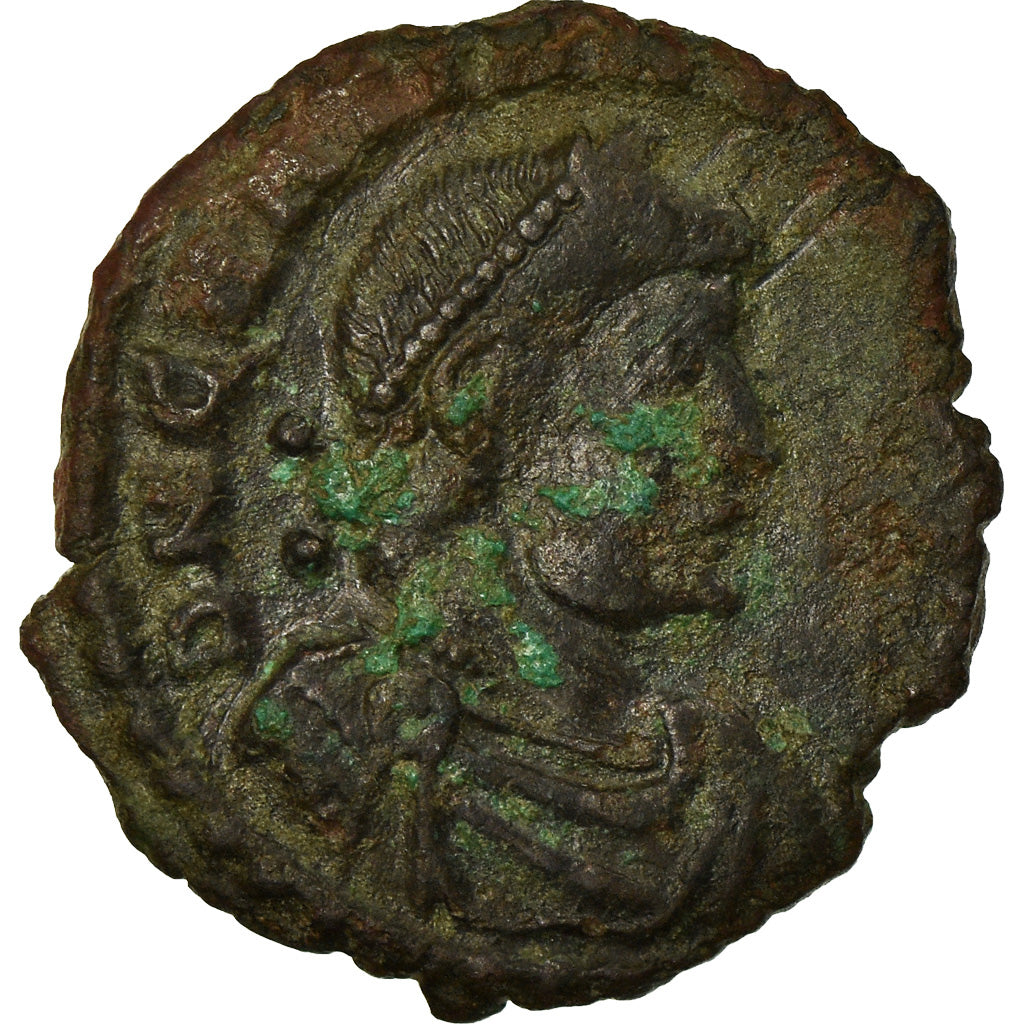 Moneta, Gratian, Nummus, 370-375, Arles, VF(30-35), Miedź