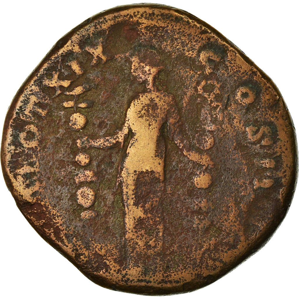 Coin, Antoninus Pius, Sestertius, 155-156, Roma, VF(20-25), Bronze