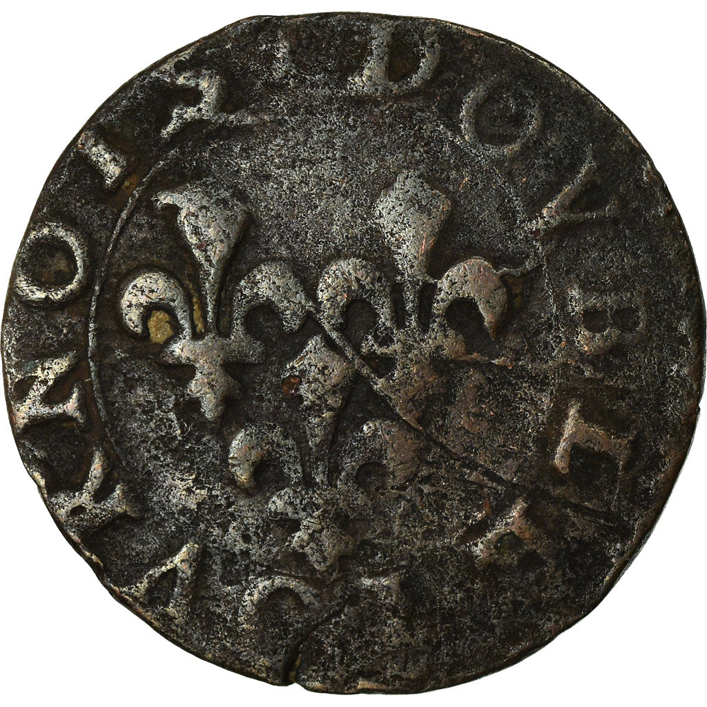 Moneta, Francja, François de Bourbon, Double Tournois, Undated