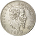 ITALY, 5 Lire, 1872, Milan, KM #8.3, AU(50-53), Silver, 25.00