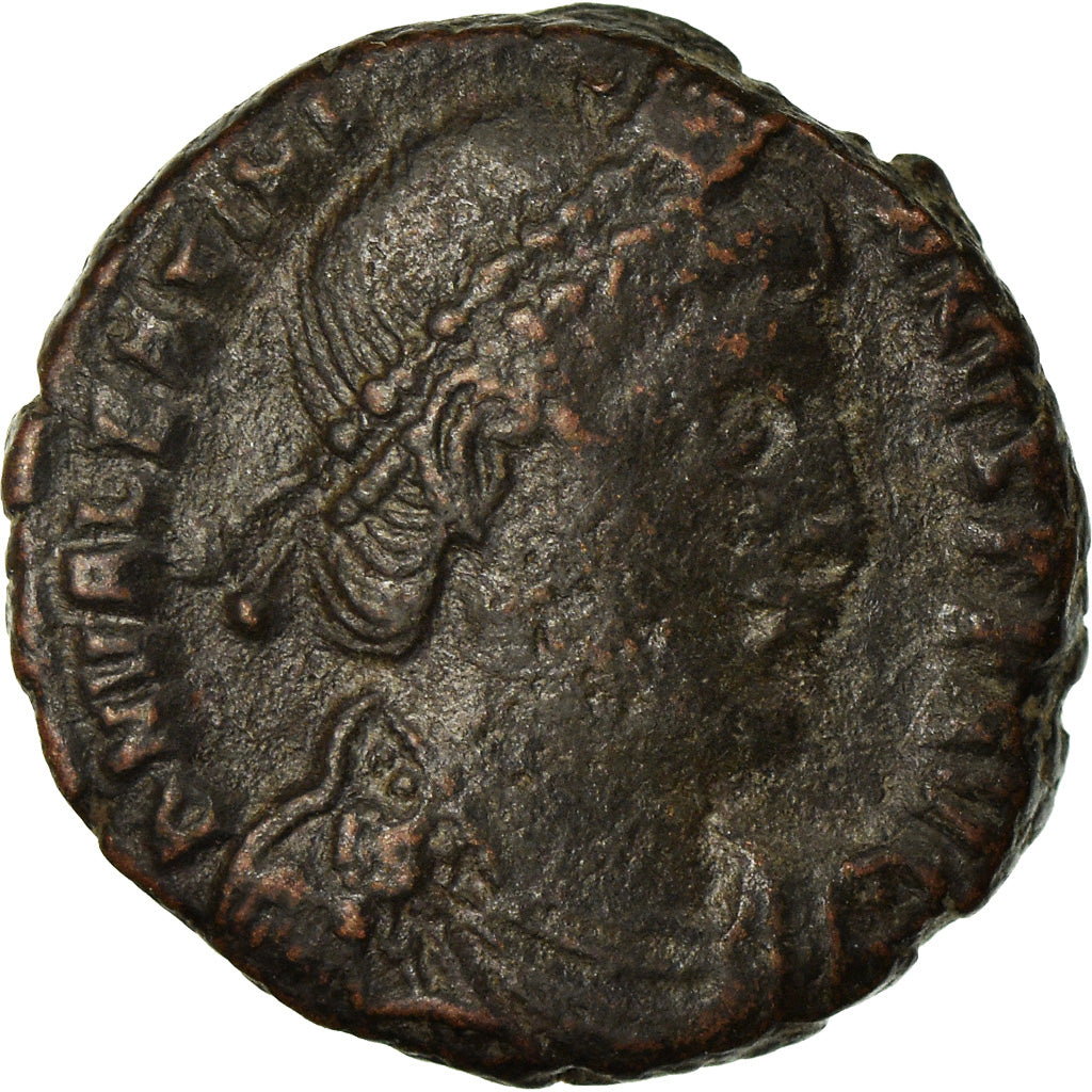 Monnaie, Valentinien I, Half Maiorina, 364-365, Thessalonique, TTB, Cuivre