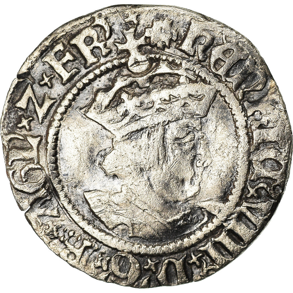 Coin, Great Britain, Henry VIII, Half Groat, Canterbury, VF(30-35), Silver
