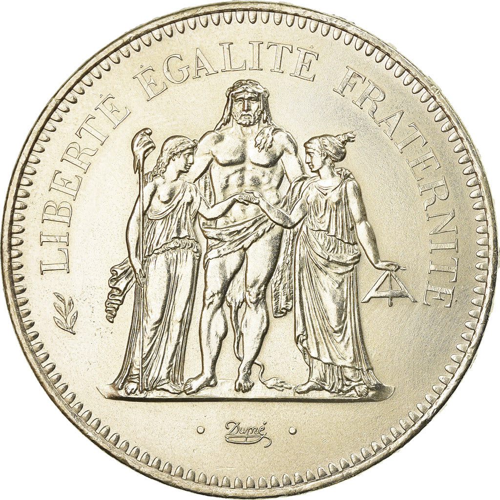 Coin, France, Hercule, 50 Francs, 1975, Paris, AU(55-58), Silver, KM:941.1