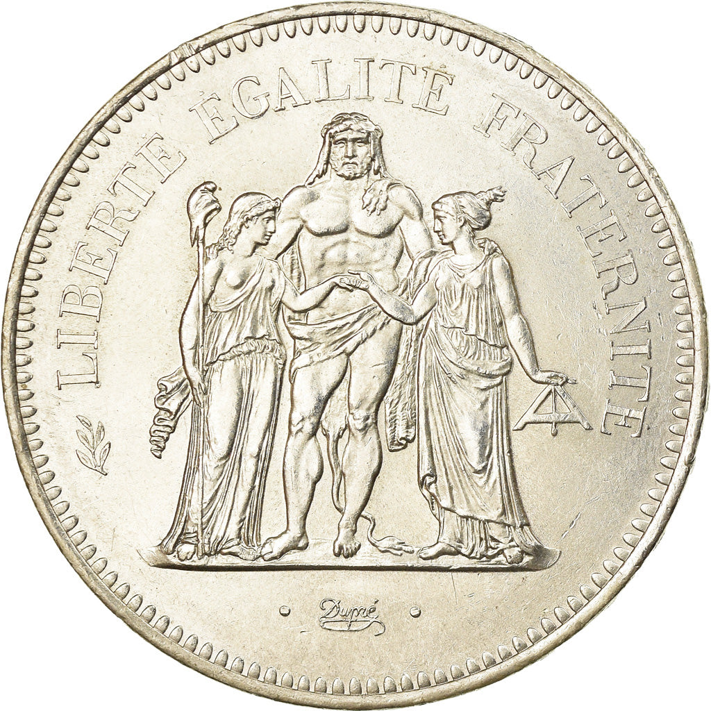 Coin, France, Hercule, 50 Francs, 1976, Paris, AU(55-58), Silver, KM:941.1