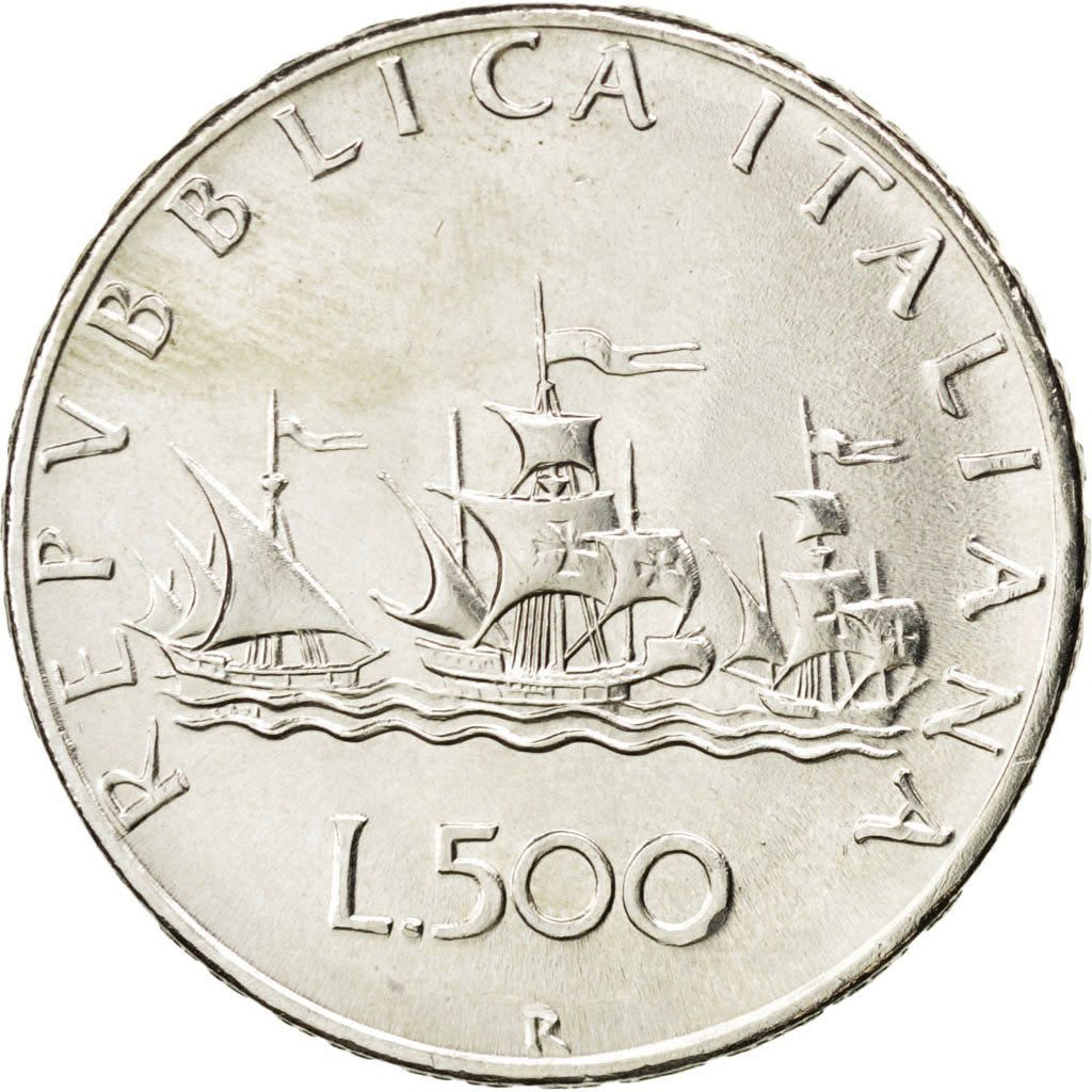 ITALY, 500 Lire, 1966, Rome, KM #98, MS(63), Silver, 29.3, 10.98