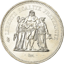 Coin, France, Hercule, 50 Francs, 1977, Paris, MS(63), Silver, KM:941.1