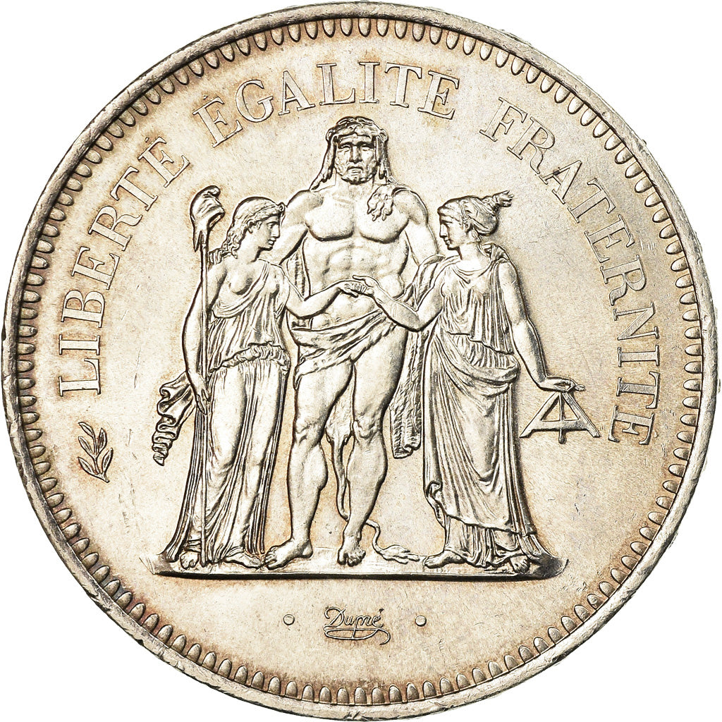 Coin, France, Hercule, 50 Francs, 1977, Paris, MS(60-62), Silver, KM:941.1