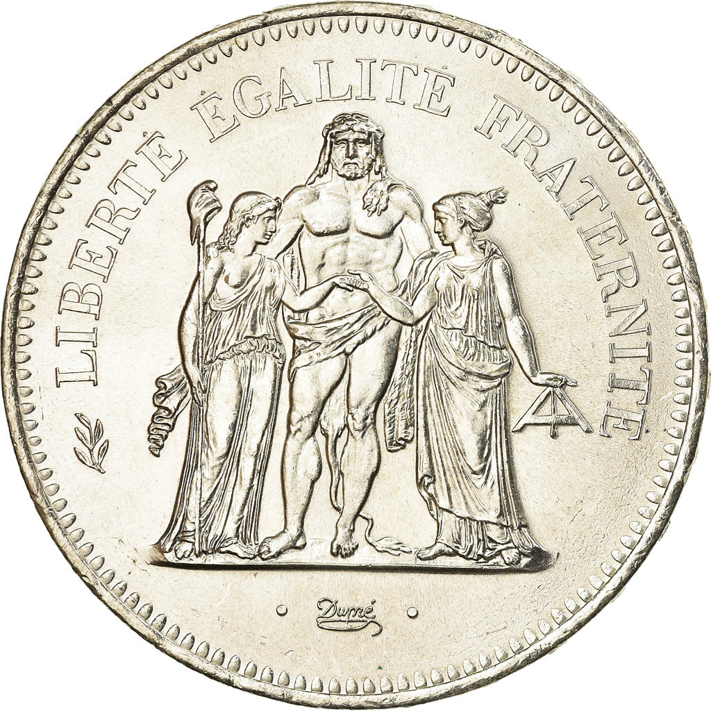 Coin, France, Hercule, 50 Francs, 1978, Paris, MS(63), Silver, KM:941.1