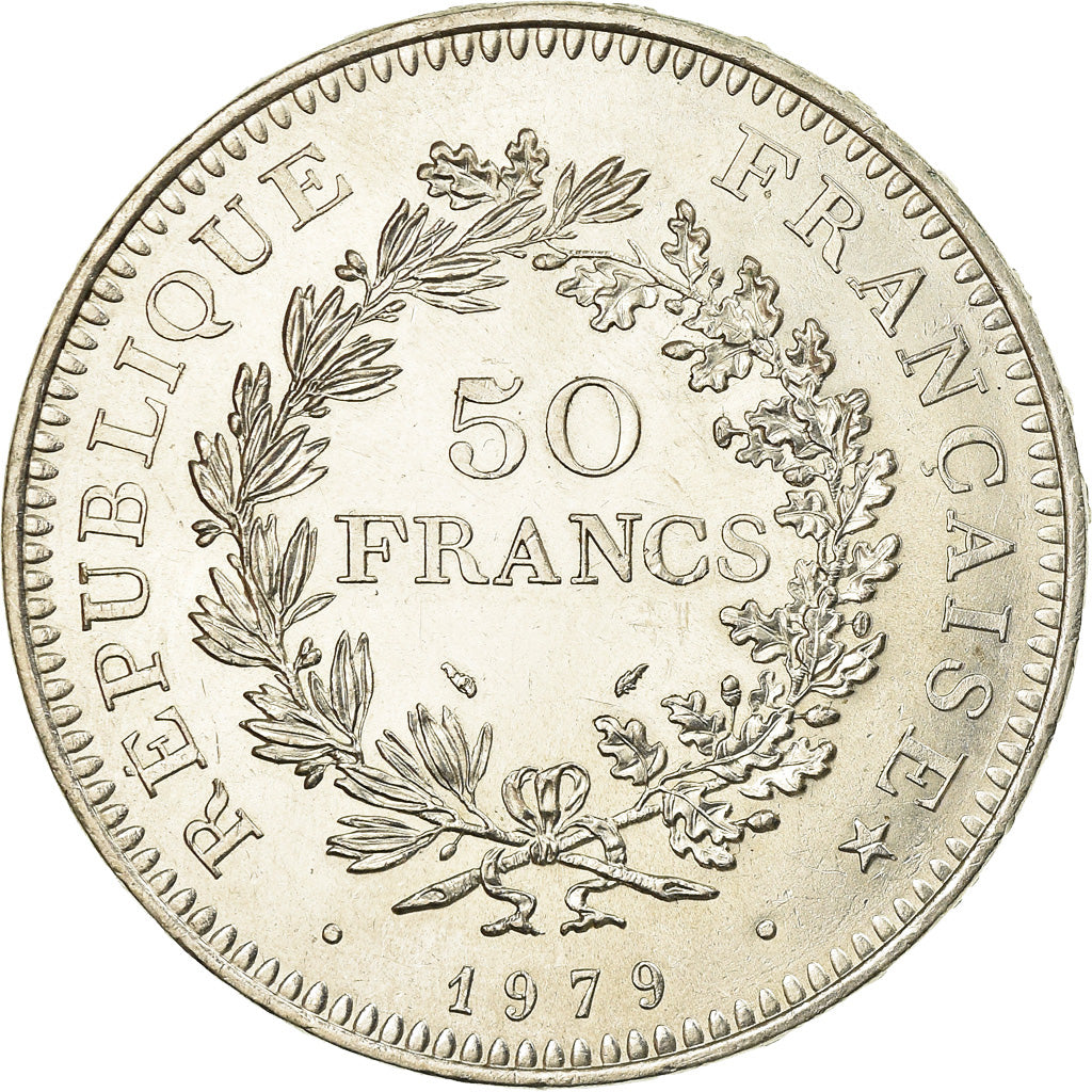 Coin, France, Hercule, 50 Francs, 1979, Paris, AU(55-58), Silver, KM:941.1