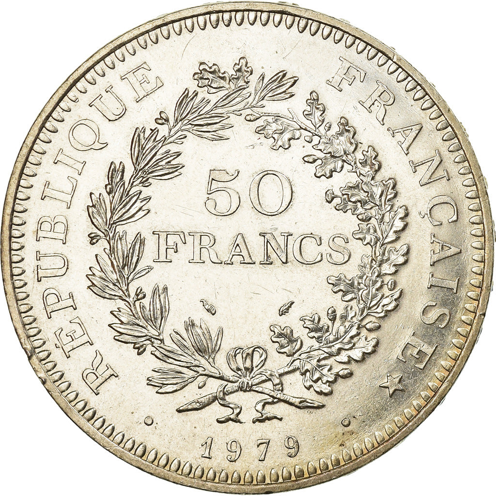 Coin, France, Hercule, 50 Francs, 1979, Paris, AU(55-58), Silver, KM:941.1
