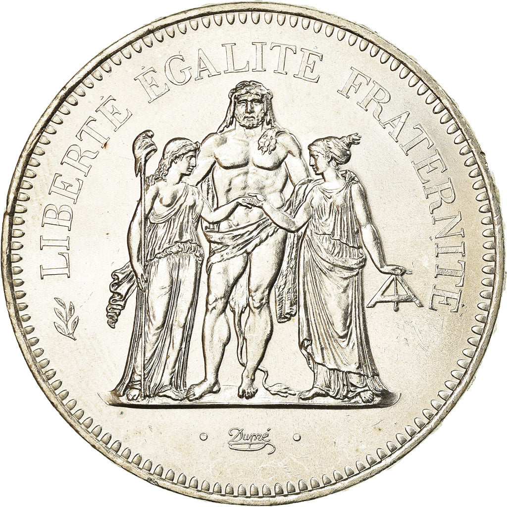 Münze, Frankreich, Hercule, 50 Francs, 1979, Paris, VZ+, Silber, KM:941.1