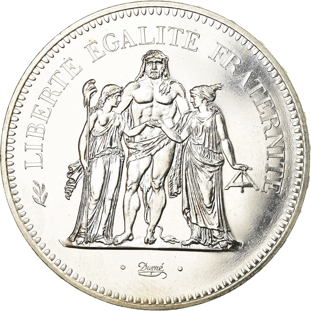 Moneta, Francia, Hercule, 50 Francs, 1974, Paris, FDC, Argento, KM:941.1