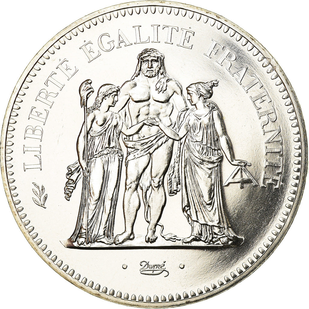 Coin, France, Hercule, 50 Francs, 1976, Paris, MS(65-70), Silver, KM:941.1