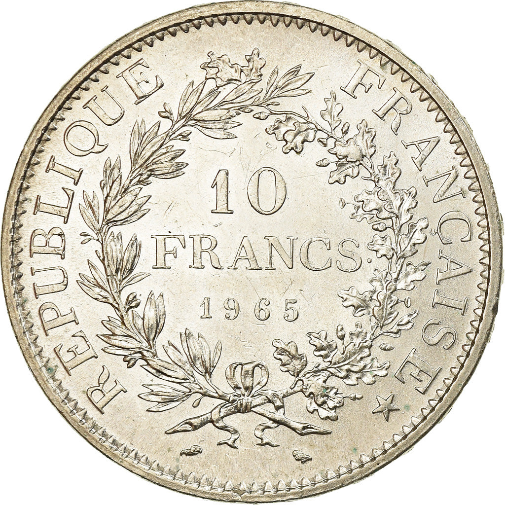 Coin, France, Hercule, 10 Francs, 1965, Paris, MS(60-62), Silver, KM:932