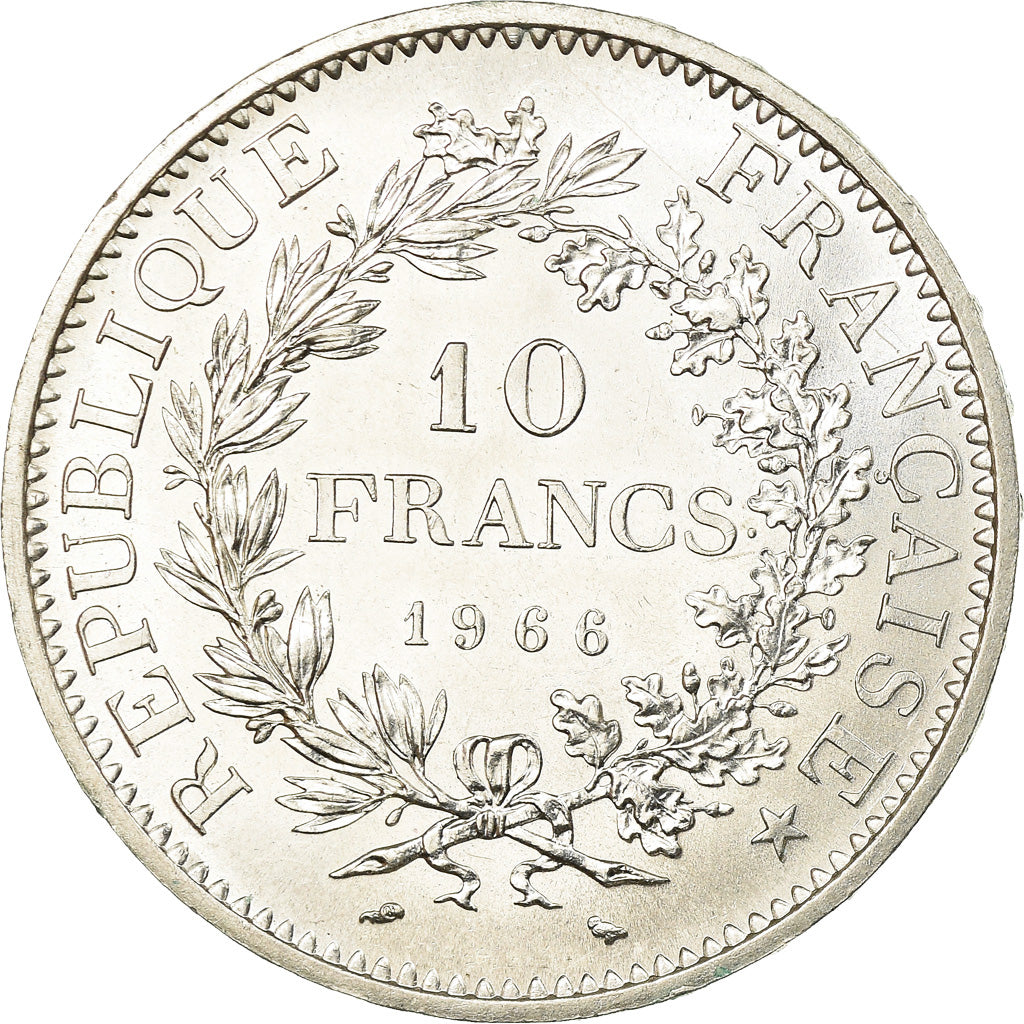 Coin, France, Hercule, 10 Francs, 1966, Paris, MS(60-62), Silver, KM:932