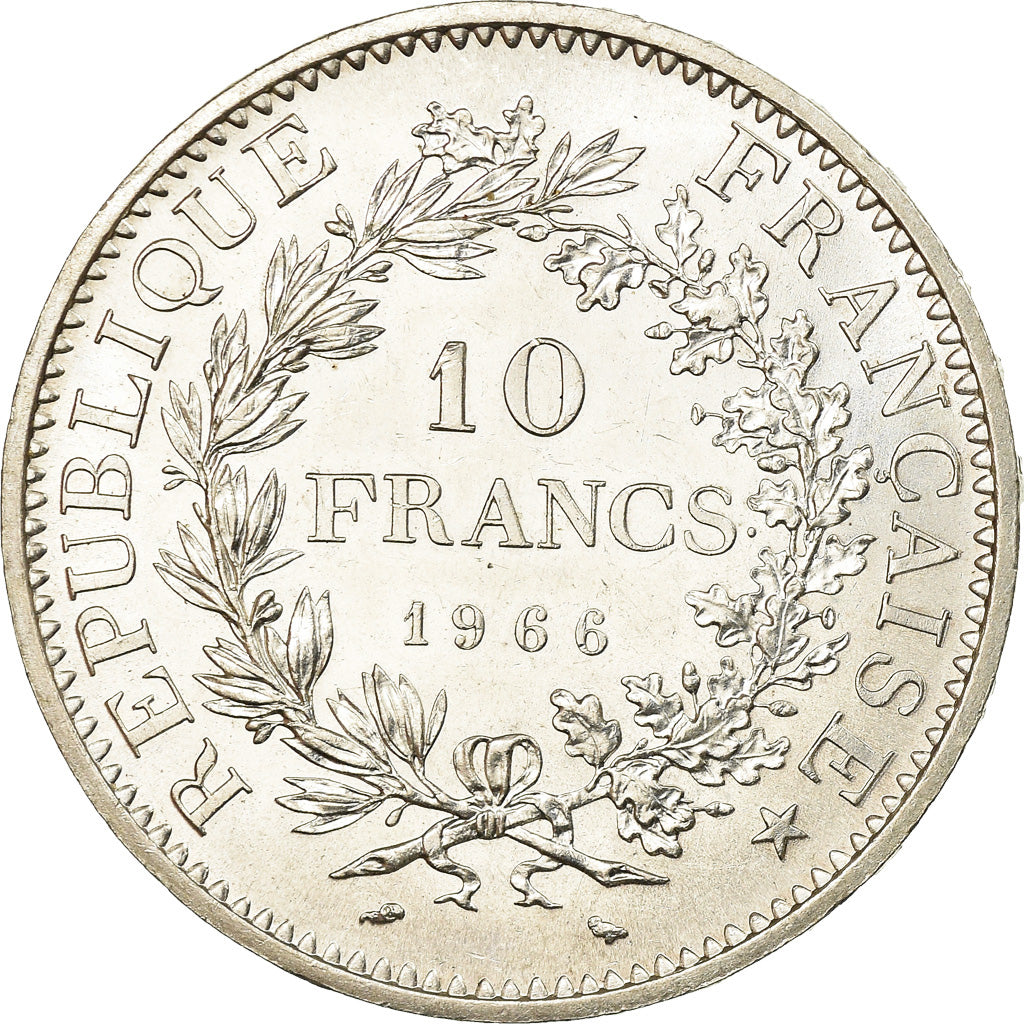 Coin, France, Hercule, 10 Francs, 1966, Paris, MS(60-62), Silver, KM:932