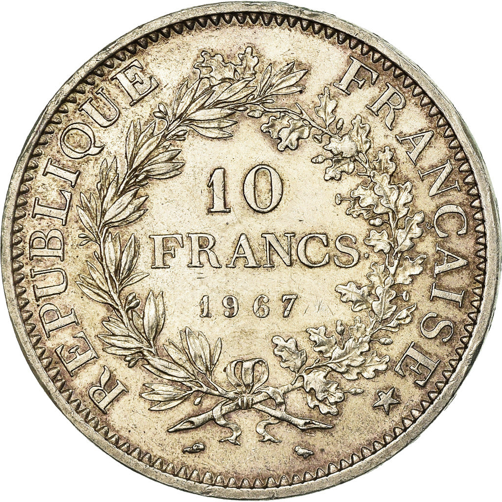 Coin, France, Hercule, 10 Francs, 1967, Paris, AU(55-58), Silver, KM:932