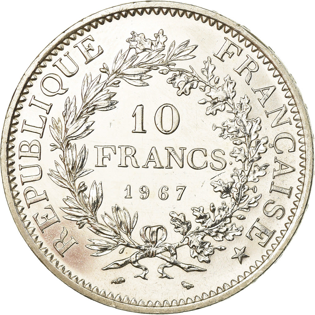 Coin, France, Hercule, 10 Francs, 1967, Paris, AU(55-58), Silver, KM:932