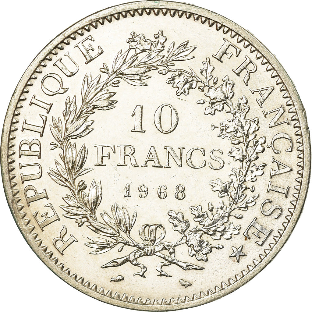 Coin, France, Hercule, 10 Francs, 1968, Paris, AU(55-58), Silver, KM:932
