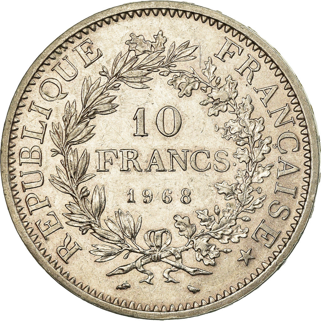 Münze, Frankreich, Hercule, 10 Francs, 1968, Paris, VZ, Silber, KM:932