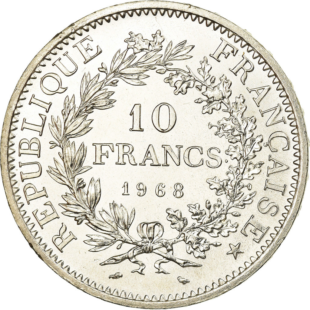Coin, France, Hercule, 10 Francs, 1968, Paris, MS(60-62), Silver, KM:932