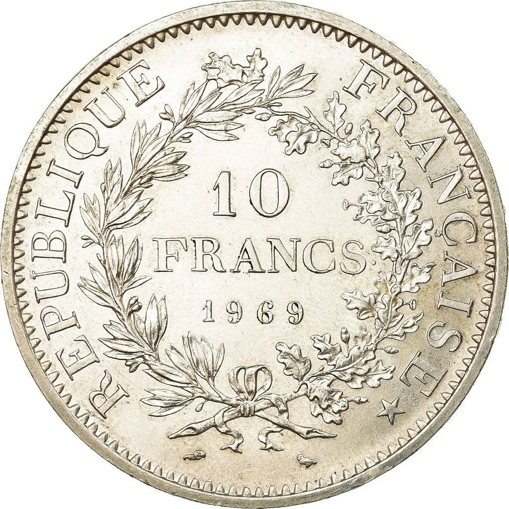Coin, France, Hercule, 10 Francs, 1969, Paris, MS(60-62), Silver, KM:932