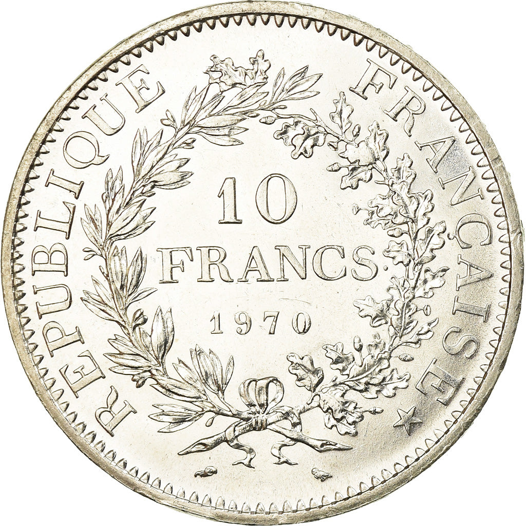 Coin, France, Hercule, 10 Francs, 1970, Paris, MS(63), Silver, KM:932