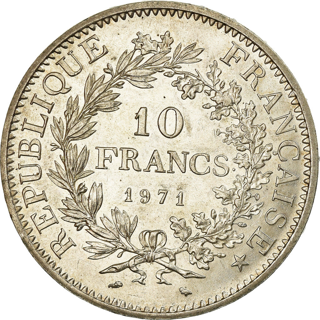 Coin, France, Hercule, 10 Francs, 1971, Paris, MS(63), Silver, KM:932