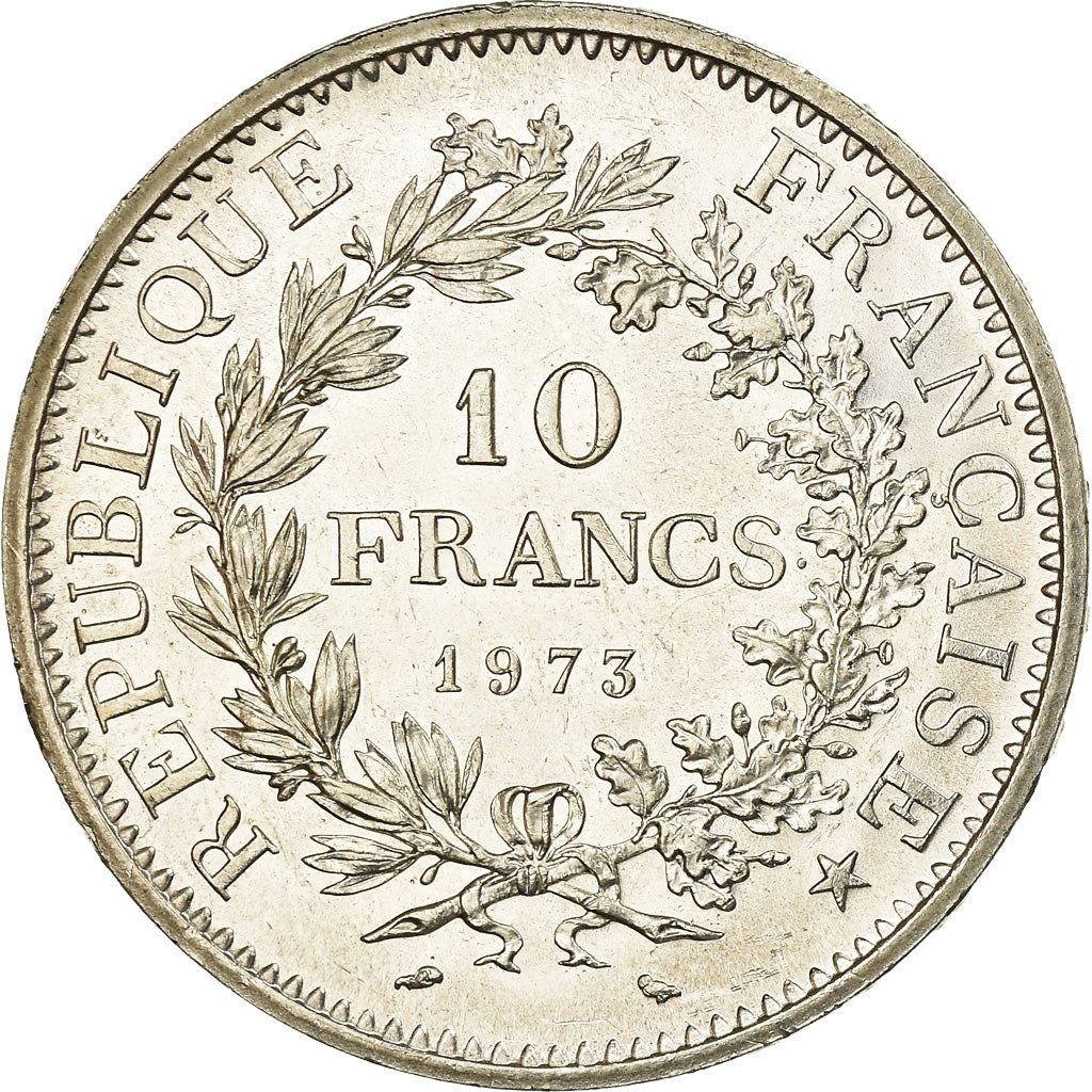 Coin, France, Hercule, 10 Francs, 1973, Paris, MS(60-62), Silver, KM:932