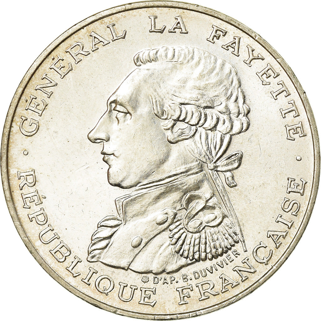 Coin, France, Lafayette, 100 Francs, 1987, AU(55-58), Silver, KM:962
