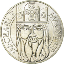 Coin, France, Charlemagne, 100 Francs, 1990, MS(60-62), Silver, KM:982