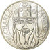 Coin, France, Charlemagne, 100 Francs, 1990, MS(60-62), Silver, KM:982