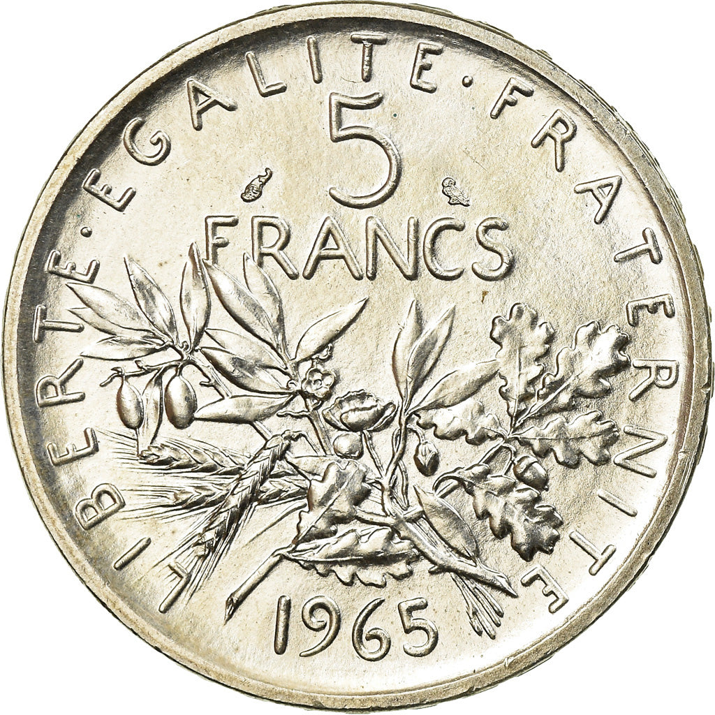 Coin, France, Semeuse, 5 Francs, 1965, Paris, MS(63), Silver, KM:926