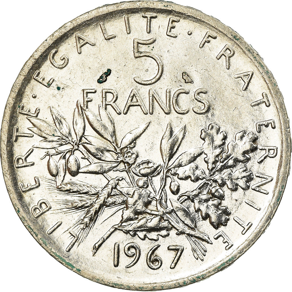 Coin, France, Semeuse, 5 Francs, 1967, Paris, AU(50-53), Silver, KM:926