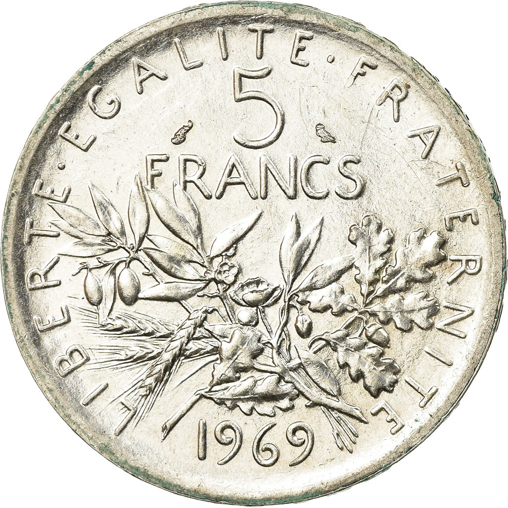 Münze, Frankreich, Semeuse, 5 Francs, 1968, SS+, Silber, KM:926, Gadoury:770