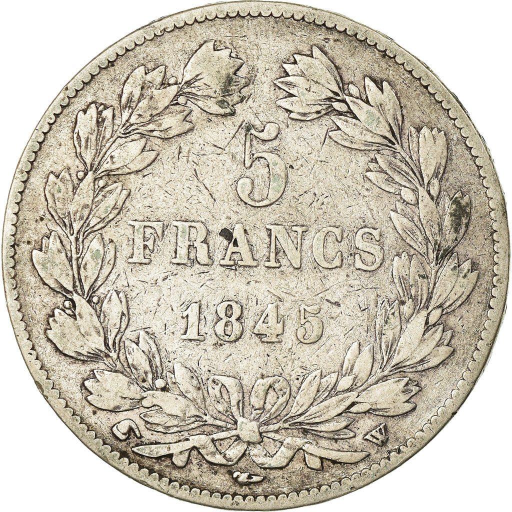 Monnaie, France, Louis-Philippe, 5 Francs, 1845, Lille, TB, Argent